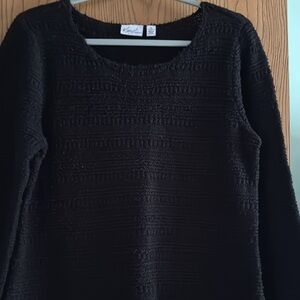 Kim RogersTextured Black Sweater